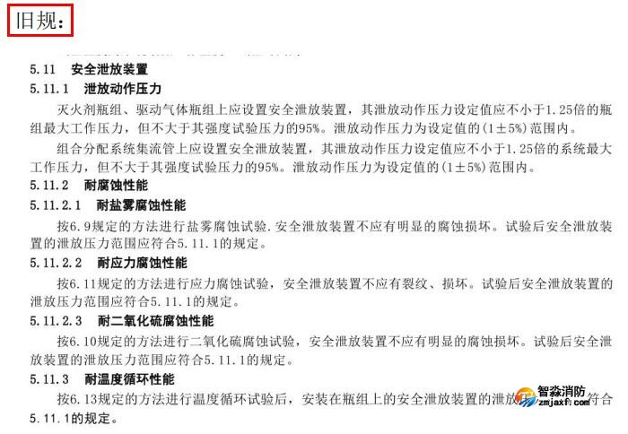 更改了安全泄放裝置泄放動作壓力要求、安全泄放裝置動作試 驗方法
